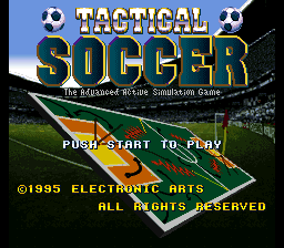 Tactical Soccer (Japan) (Beta) Title Screen